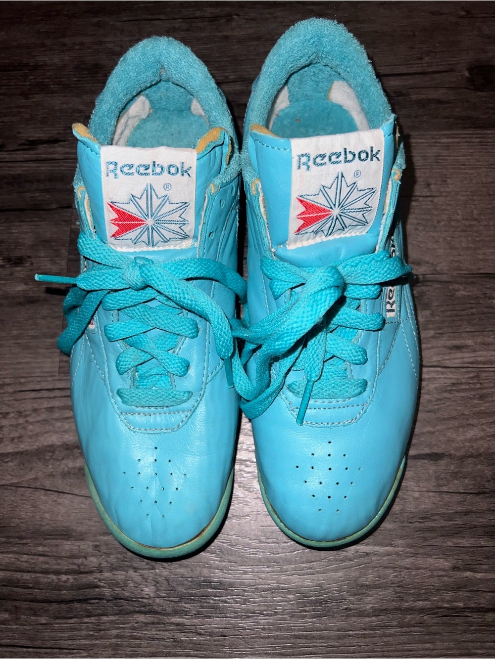 Vintage Reebok Teal Blue Sneakers shoes women’s 7 6.5 rare